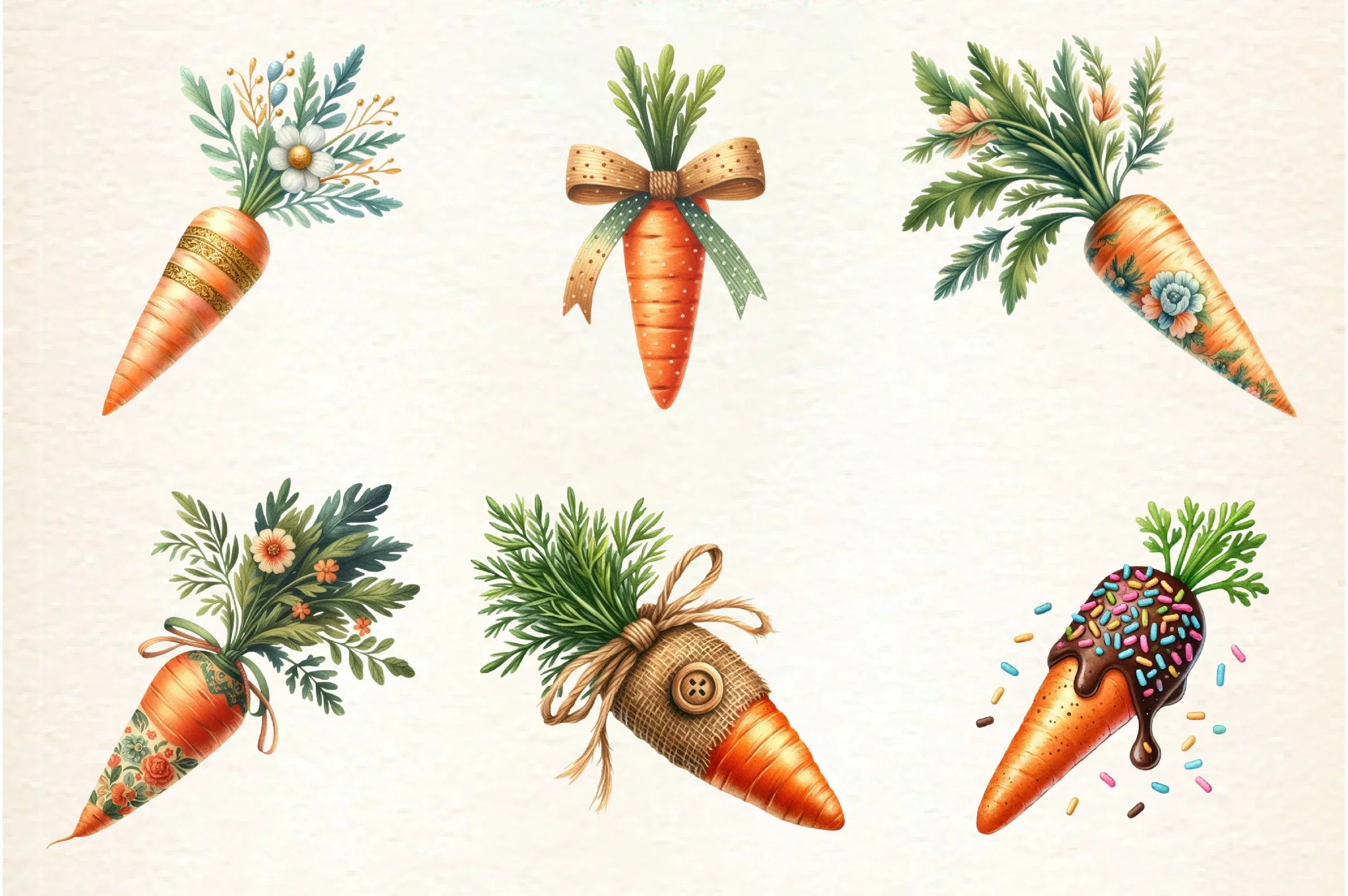 Easter Carrot Clipart Bundle - CraftNest - Digital Crafting and Art