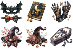 Elegant Halloween Clipart Bundle 4 - CraftNest - Digital Crafting and Art