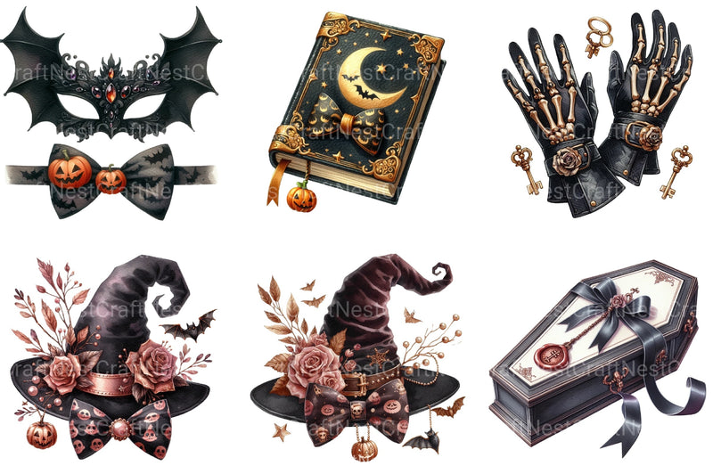 Elegant Halloween Clipart Bundle 4 - CraftNest - Digital Crafting and Art