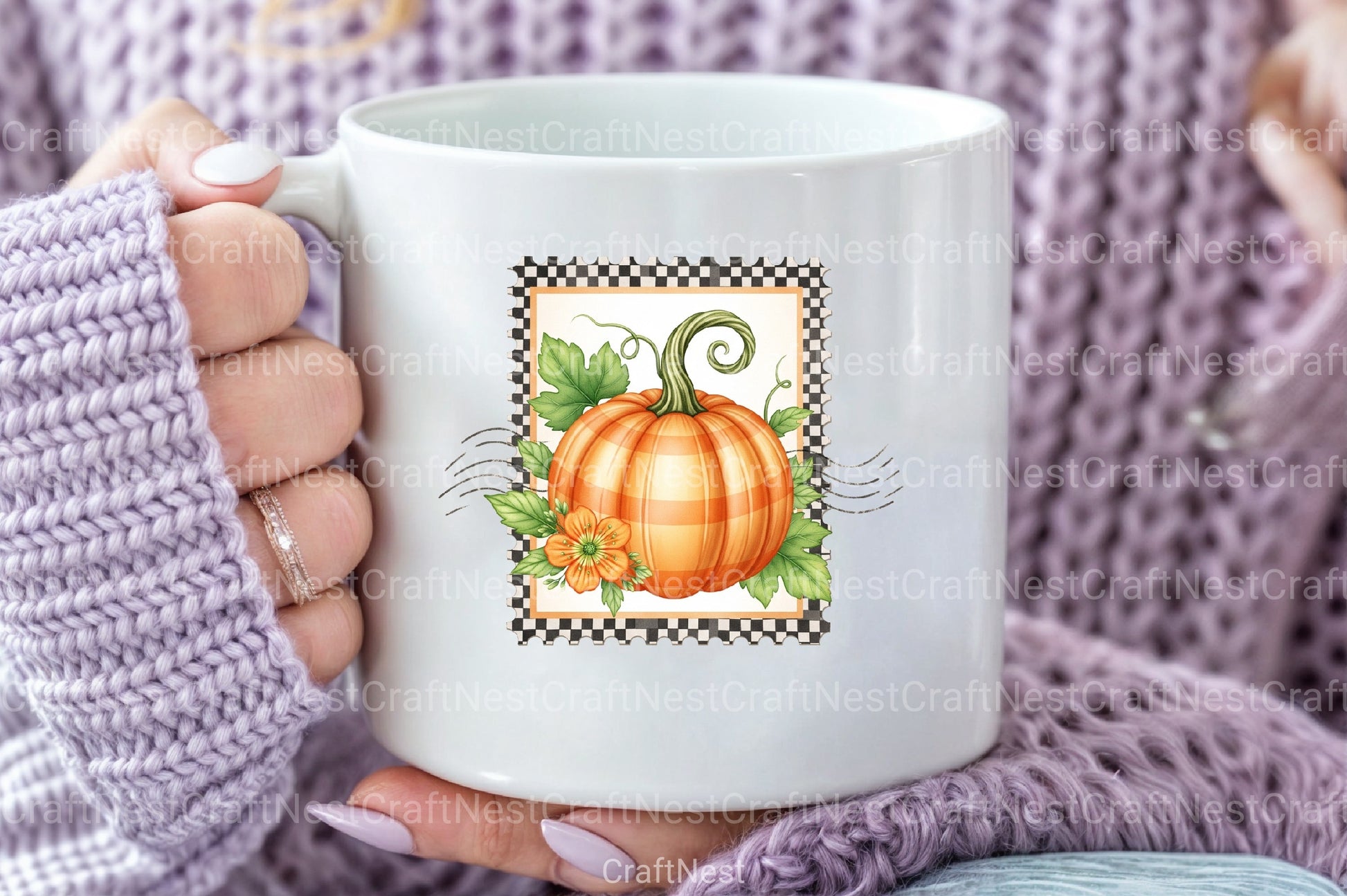Pumpkin Postage Stamp Clipart Bundle 66 - CraftNest - Digital Crafting and Art