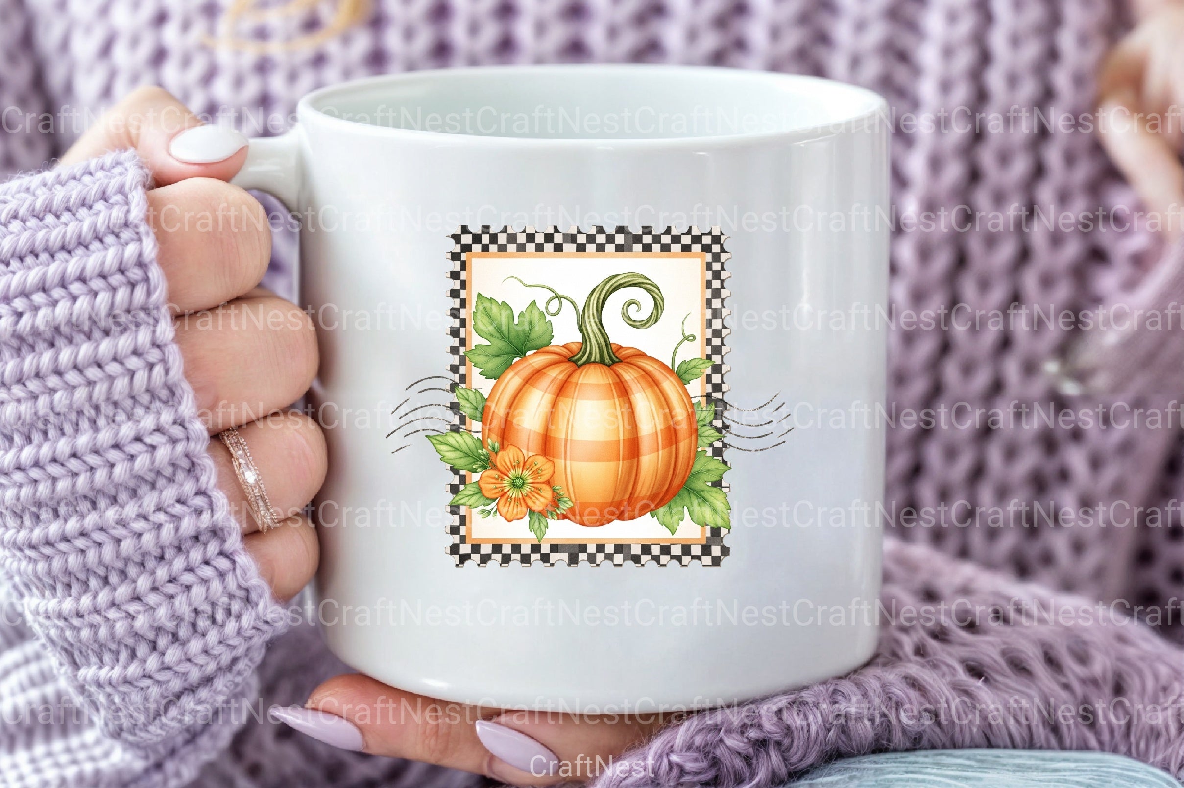 Pumpkin Postage Stamp Clipart Bundle 66 - CraftNest - Digital Crafting and Art