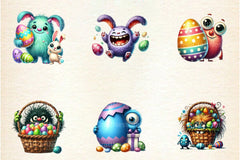 Easter Monster Clipart Bundle - CraftNest - Digital Crafting and Art