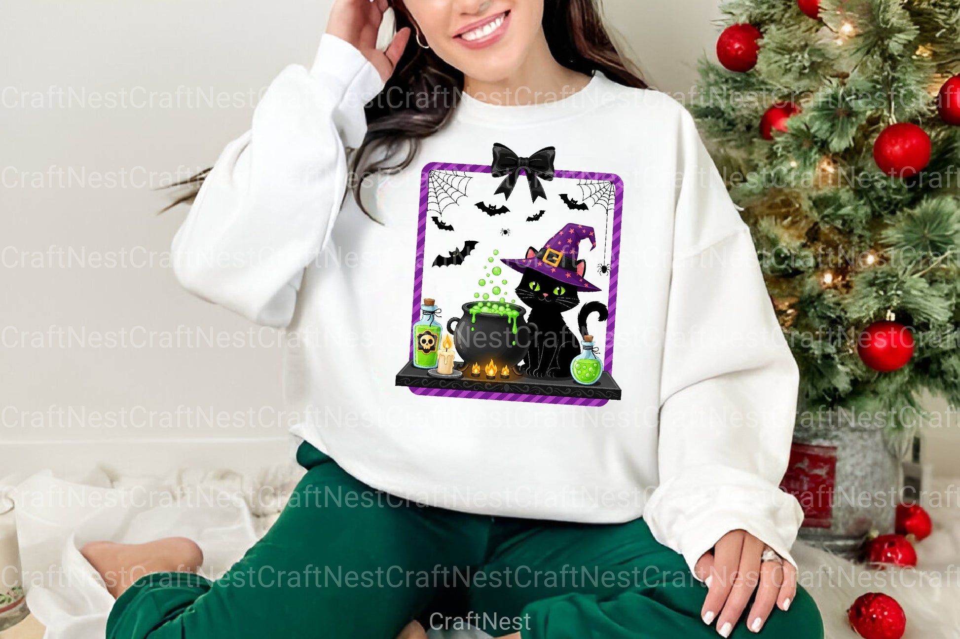 Witchy Cat Halloween Art Clipart Bundle - CraftNest - Digital Crafting and Art