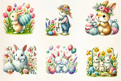 Easter Bunny Clipart Bundle - CraftNest - Digital Crafting and Art