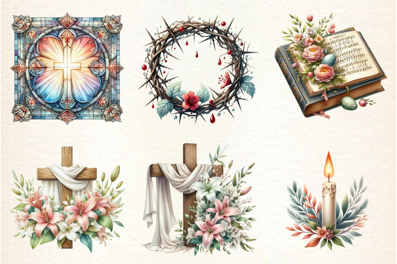 Christian Easter Clipart Bundle - CraftNest - Digital Crafting and Art