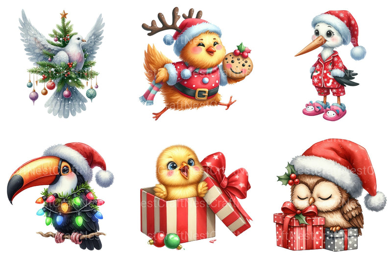 Christmas Animal Clipart Bundle 8 - CraftNest - Digital Crafting and Art
