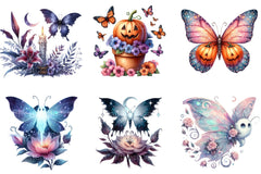 Halloween Butterfly Garden Clipart Bundle - CraftNest - Digital Crafting and Art