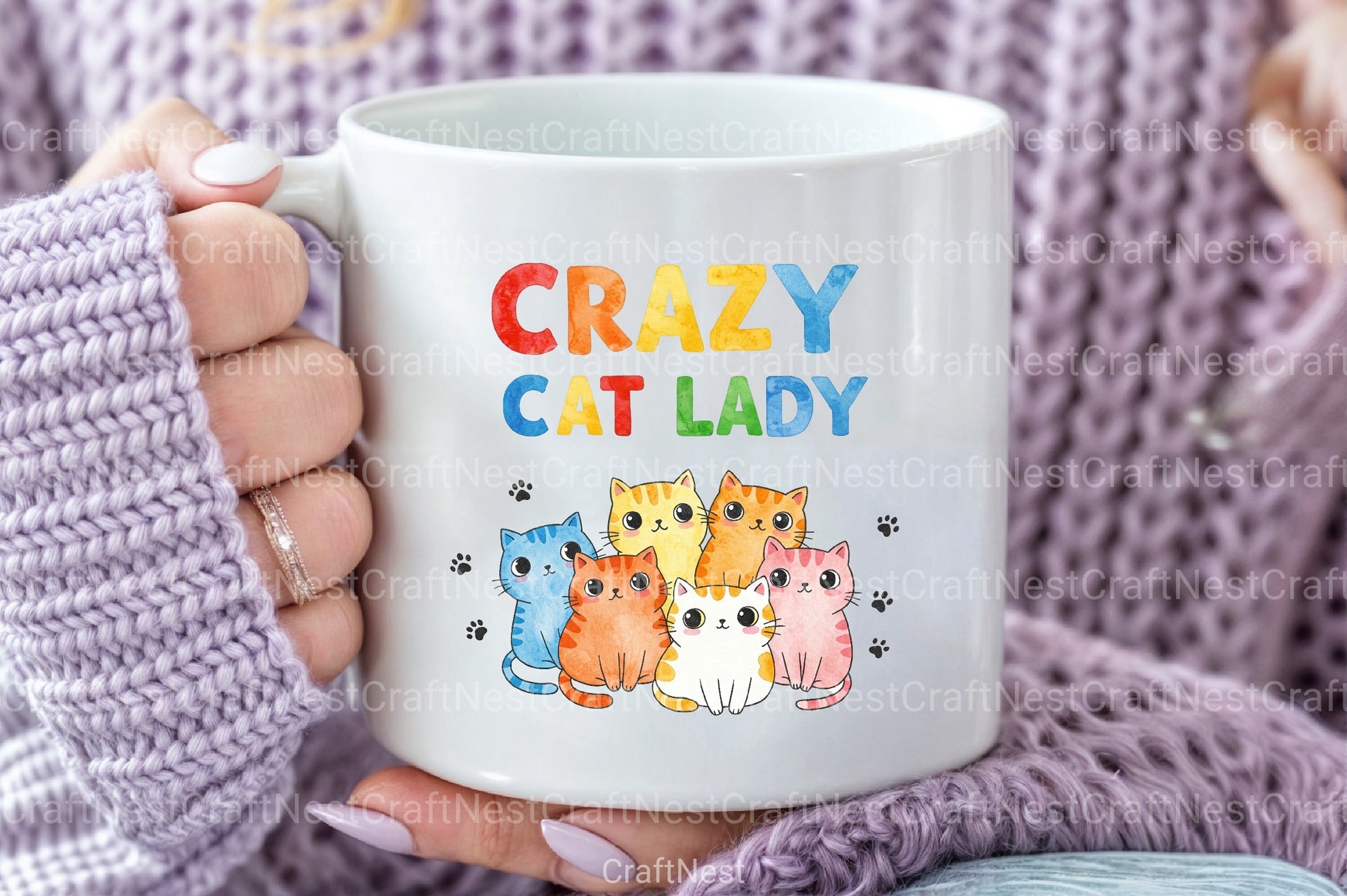 Funny Crazy Cat Lady Clipart Bundle 4 - CraftNest - Digital Crafting and Art