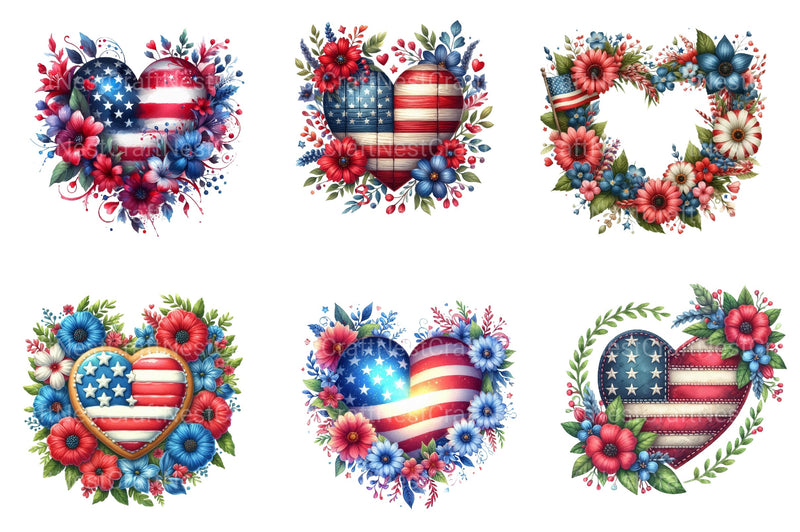 4th of July Love Clipart Bundle 2 - CraftNest - Digital Crafting and Art
