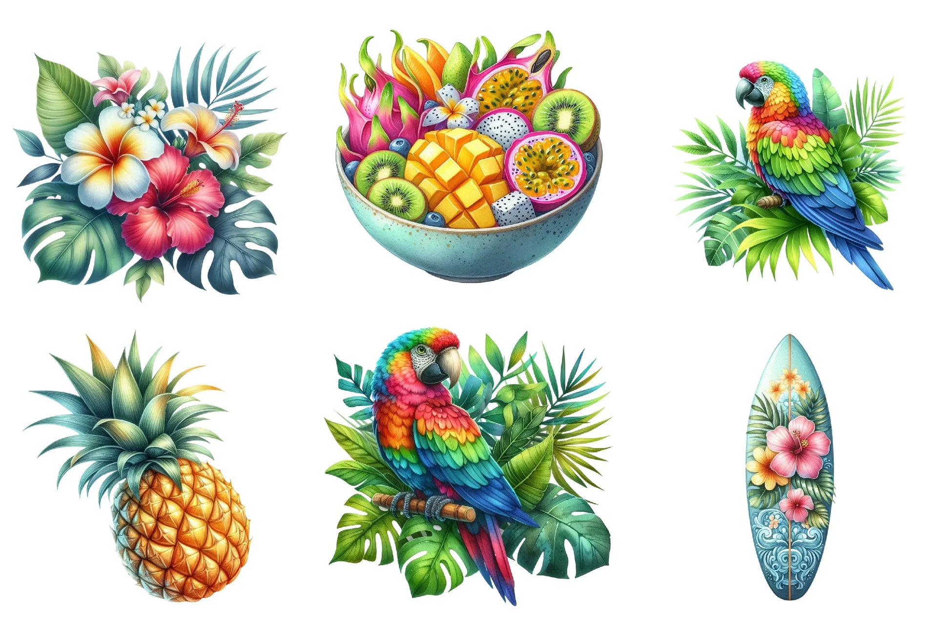 Summer Tropical Clipart Bundle - CraftNest - Digital Crafting and Art