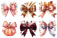 Autumn Coquette Bows Clipart Bundle 99 - CraftNest - Digital Crafting and Art