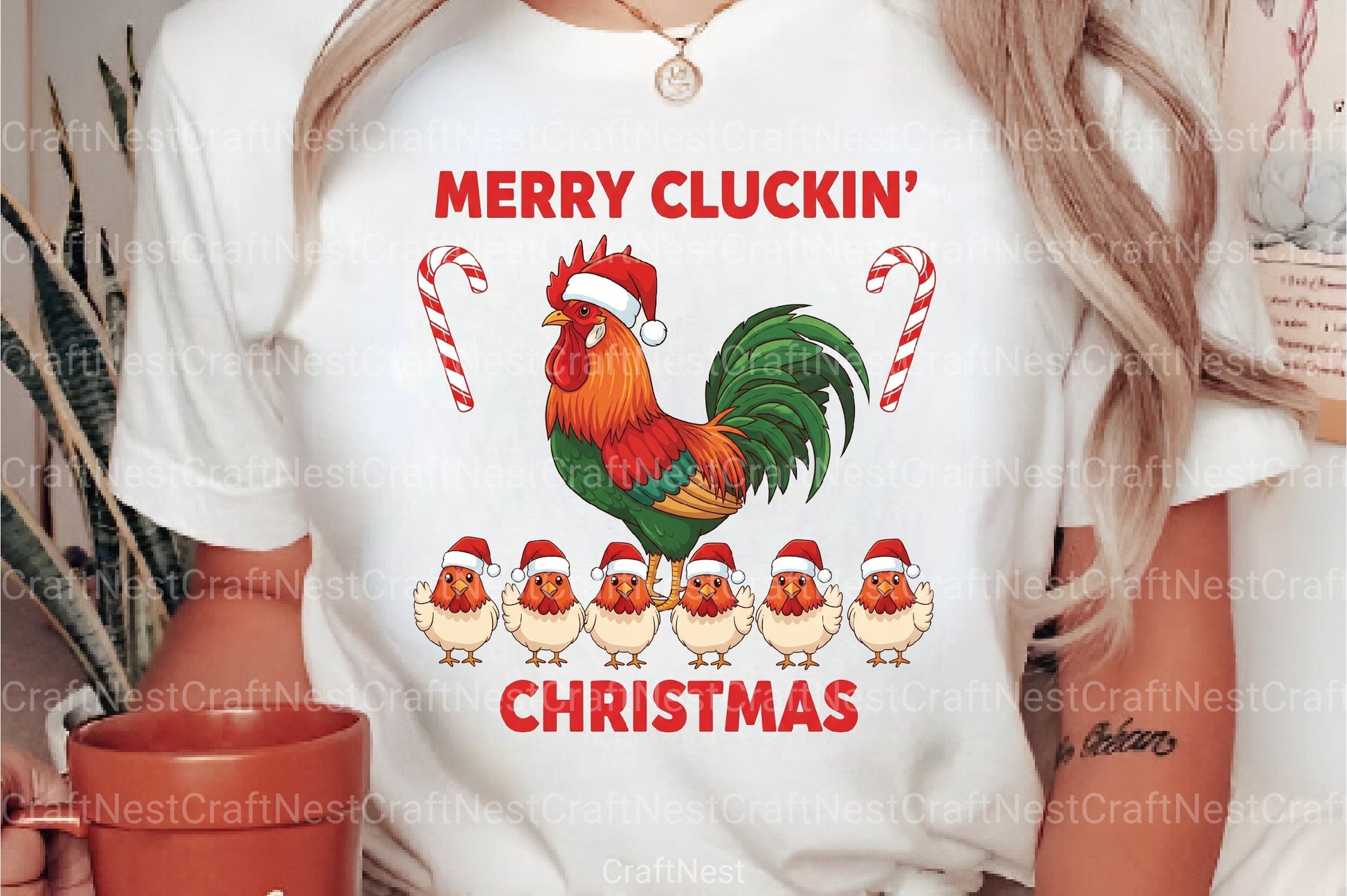 Merry Cluckin' Christmas Clipart Bundle - CraftNest - Digital Crafting and Art