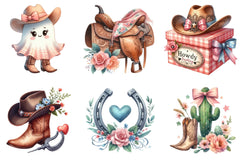 Coquette Cowgirl Clipart Bundle - CraftNest - Digital Crafting and Art