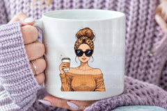 Leopard Mama Coffee Mom Bun Clipart Bundle for Mother's Day 2 - CraftNest - Digital Crafting and Art