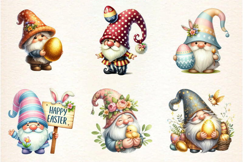 Easter Gnomes Clipart Bundle - CraftNest - Digital Crafting and Art