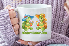 Happy Summer Time Turtles Clipart Bundle - CraftNest - Digital Crafting and Art