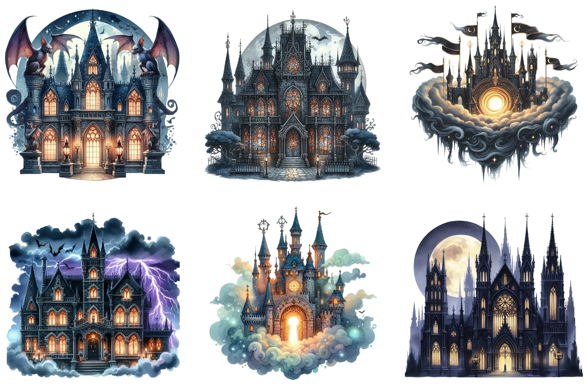 Gothic Palace Clipart Bundle - CraftNest - Digital Crafting and Art