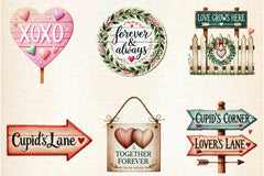 Valentine's Day Wooden Sign Clipart Bundle - CraftNest - Digital Crafting and Art