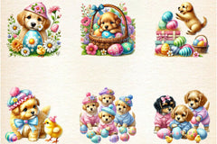 Easter Dogs Clipart Bundle 99 - CraftNest - Digital Crafting and Art