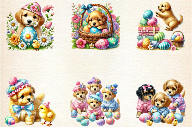 Easter Dogs Clipart Bundle 99 - CraftNest - Digital Crafting and Art