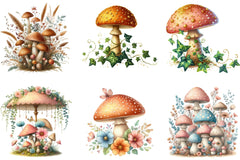 Summer Mushroom Clipart Bundle - CraftNest - Digital Crafting and Art