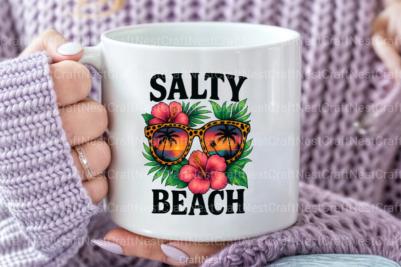 Salty Beach Summer Flowers Clipart Bundle - CraftNest - Digital Crafting and Art