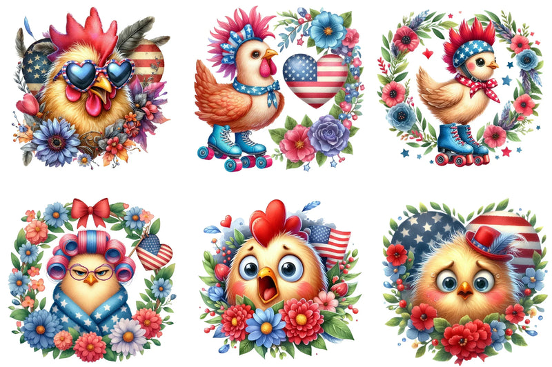 Crazy Chicken Clipart Bundle - CraftNest - Digital Crafting and Art