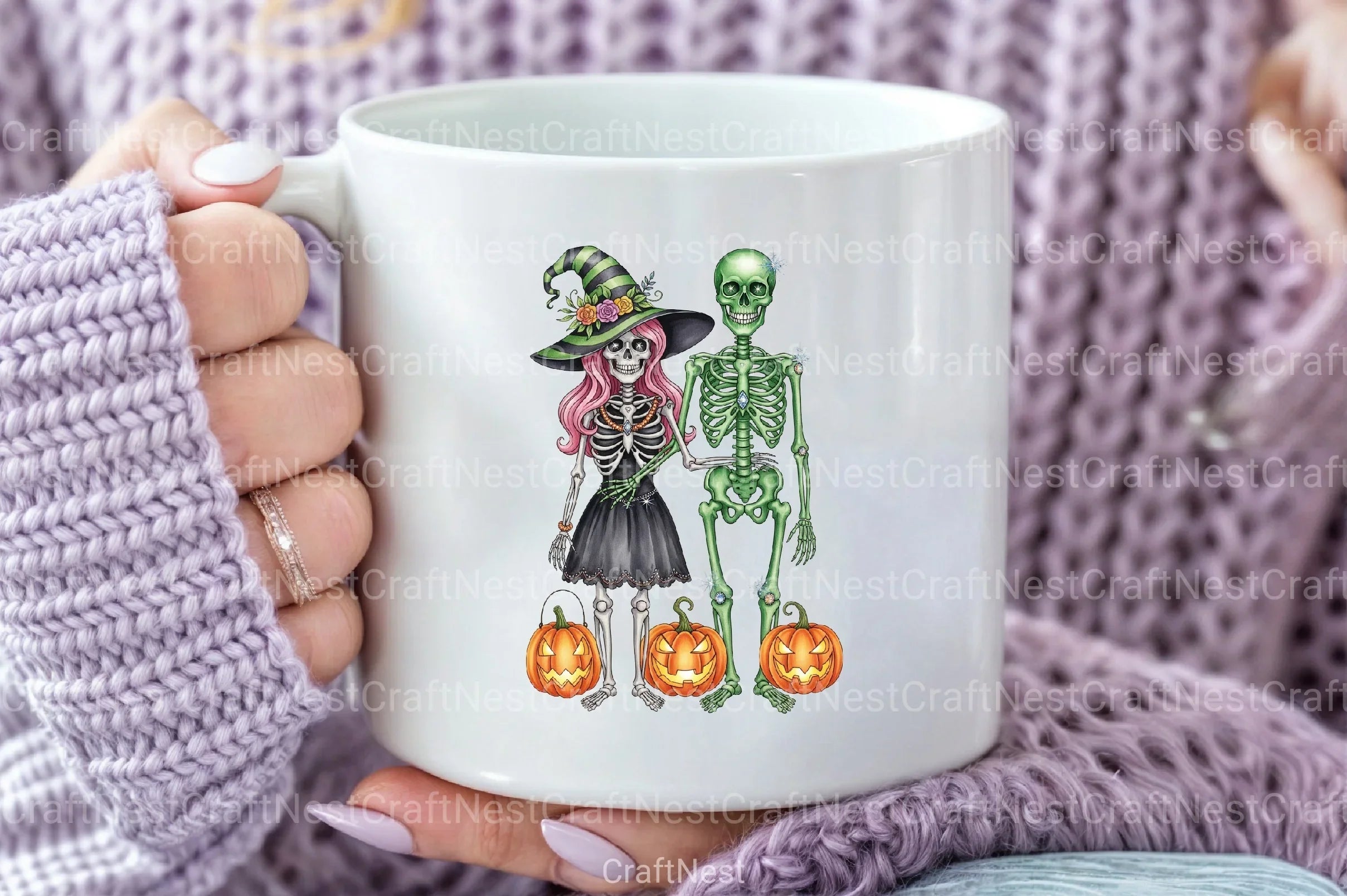 Halloween Skeleton Couple Clipart Bundle - CraftNest - Digital Crafting and Art