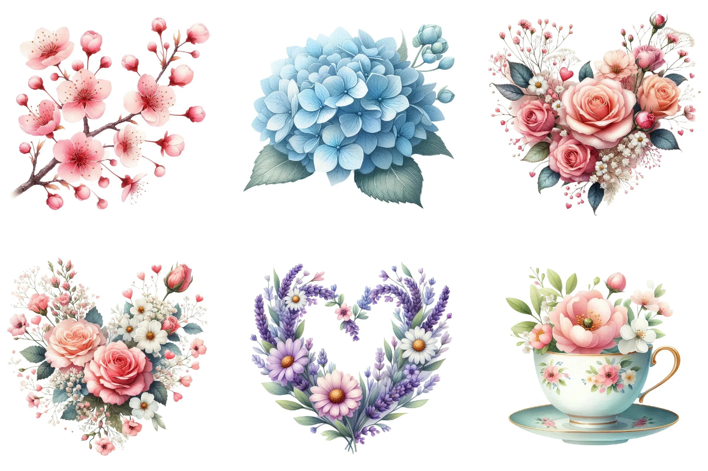 Mother's Day Flowers Clipart Bundle Collection - CraftNest - Digital Crafting and Art