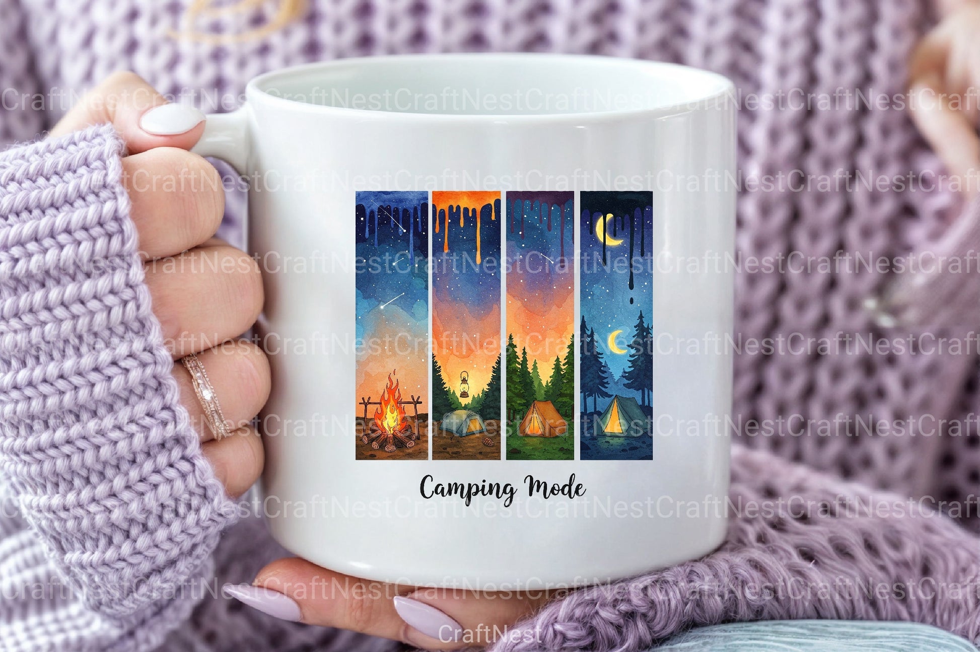 Camping Brushstroke Clipart Bundle 3 - CraftNest - Digital Crafting and Art