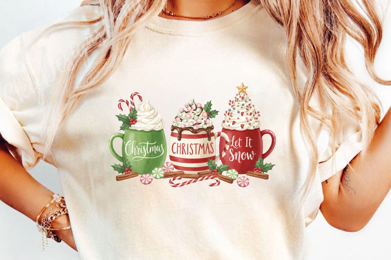 Let It Snow Christmas Coffee Clipart Bundle - CraftNest - Digital Crafting and Art