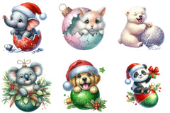 Christmas Animal Ornaments Clipart Bundle - CraftNest - Digital Crafting and Art