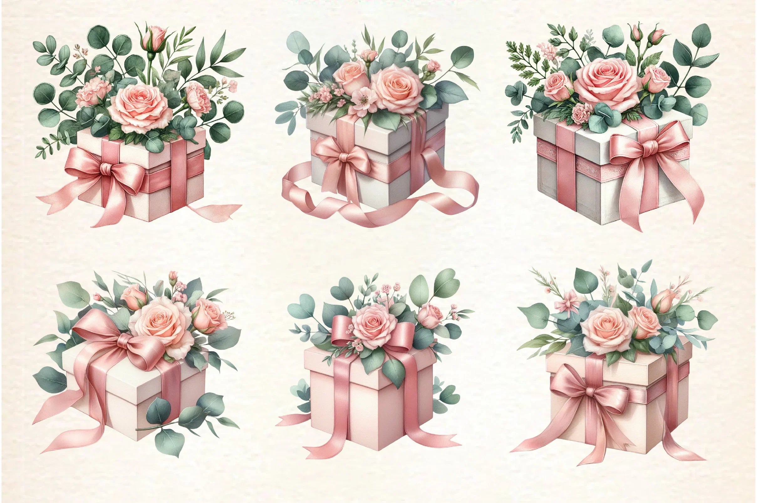 Floral Gift Box Clipart Bundle - CraftNest - Digital Crafting and Art
