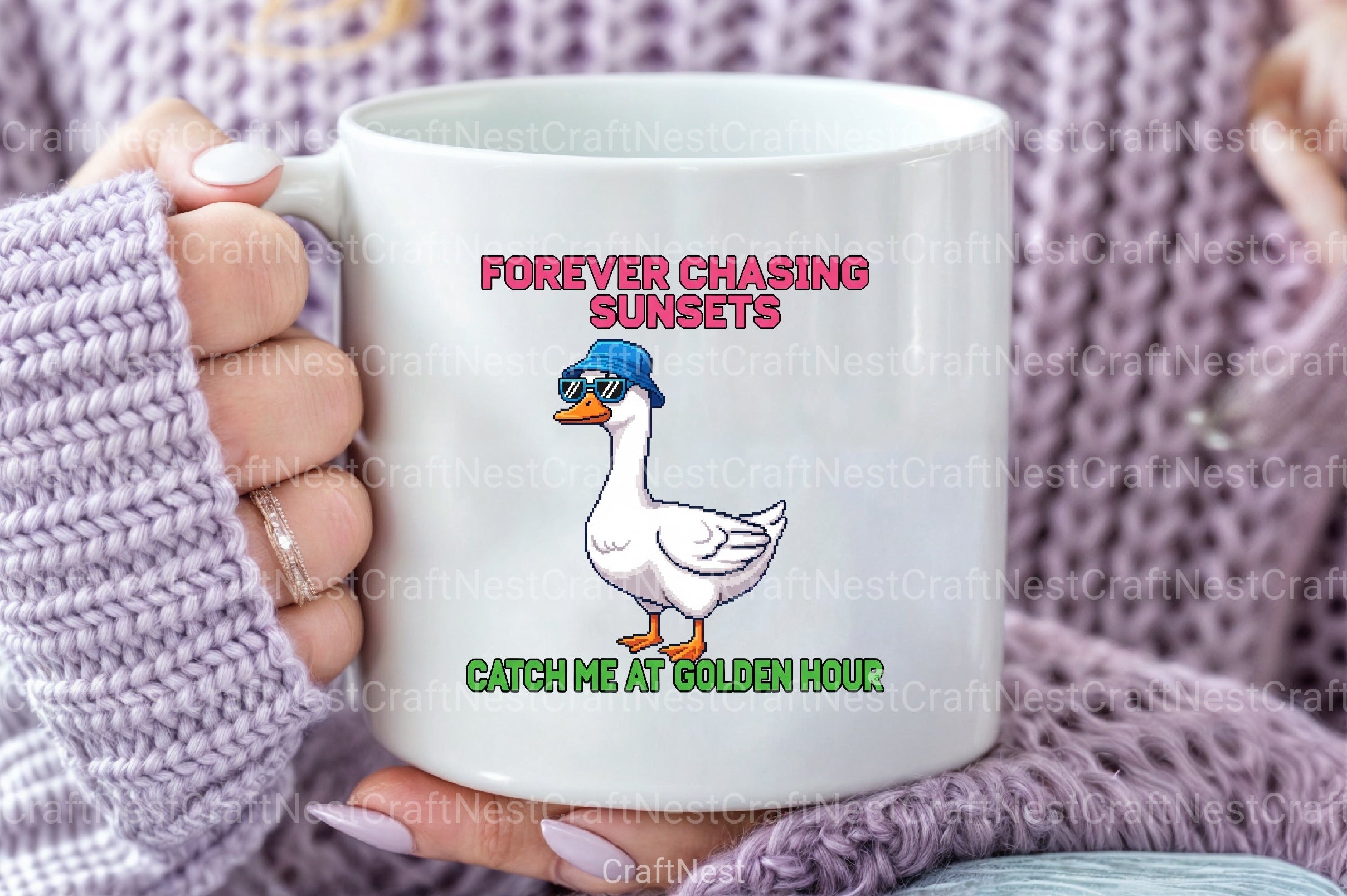 Blocky Style Funny Summer Goose Clipart Bundle 2 - CraftNest - Digital Crafting and Art