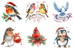 Christmas Bird Clipart Bundle - CraftNest - Digital Crafting and Art