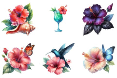 Hibiscus Flower Clipart Bundle 2 - CraftNest - Digital Crafting and Art
