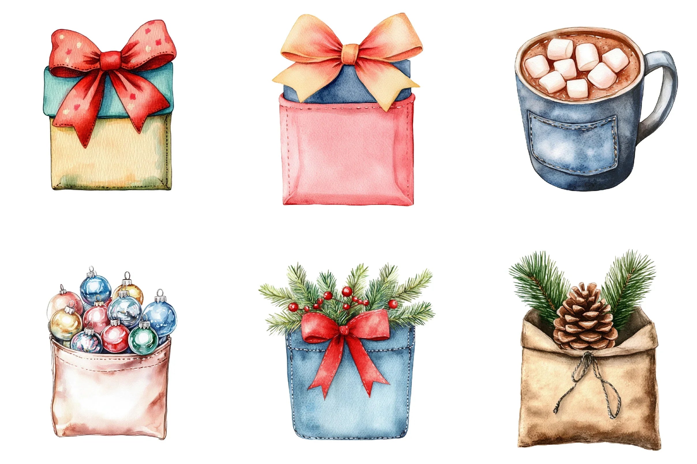 Christmas Pocket Sublimation Clipart Bundle - CraftNest - Digital Crafting and Art