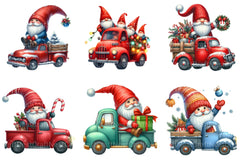 Christmas Gnome and Truck Clipart Bundle - CraftNest - Digital Crafting and Art