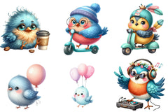 Quirky Funny Cartoon Bird Clipart Bundle - CraftNest - Digital Crafting and Art