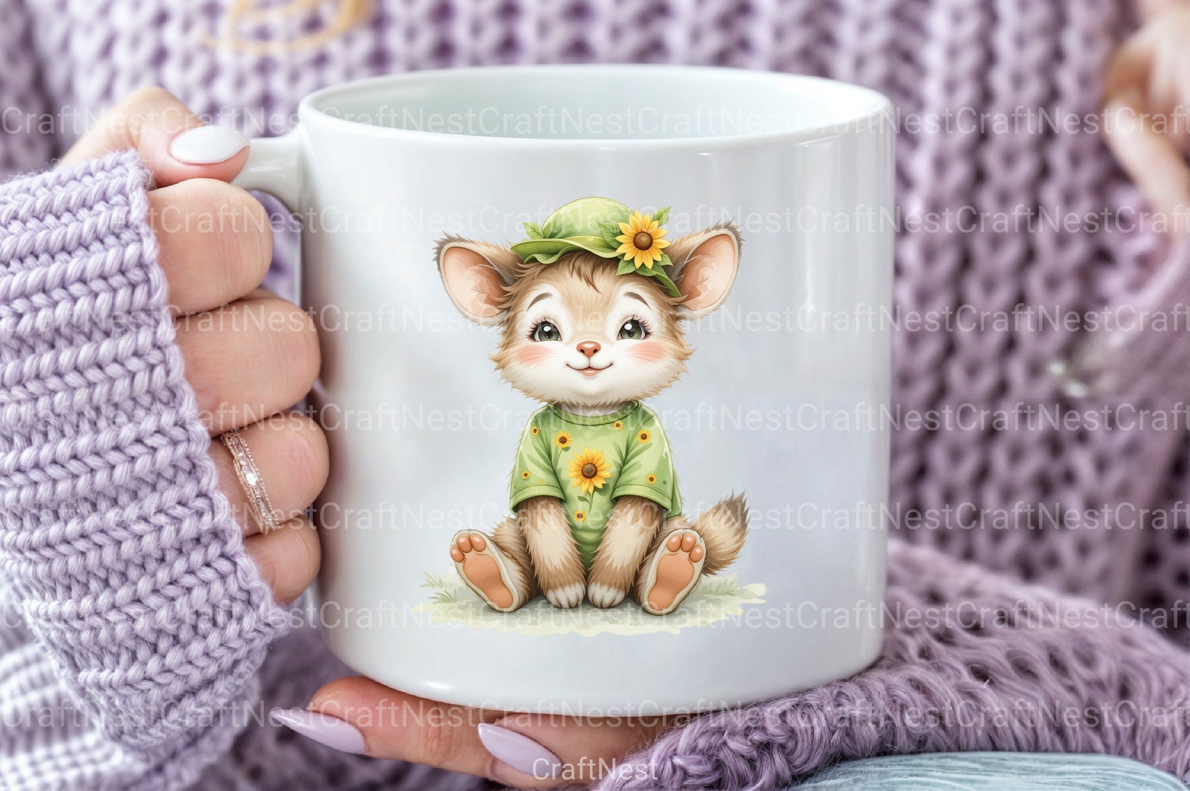 Cute Highland Cow with Sunflower Clipart Bundle - CraftNest - Digital Crafting and Art