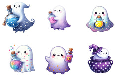 Polka Dot Potion Ghost Halloween Clipart Bundle - CraftNest - Digital Crafting and Art