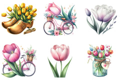 Amsterdam Summer Tulips Clipart Bundle - CraftNest - Digital Crafting and Art