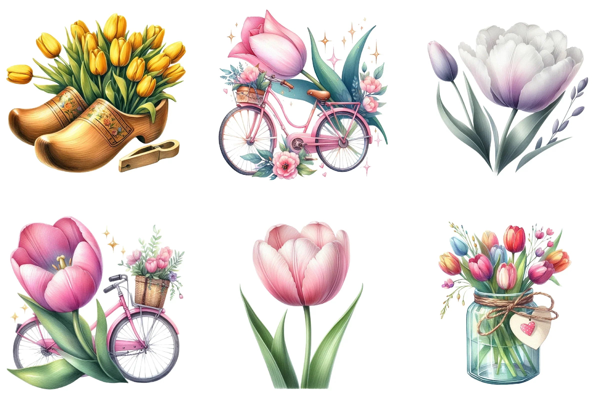 Amsterdam Summer Tulips Clipart Bundle - CraftNest - Digital Crafting and Art