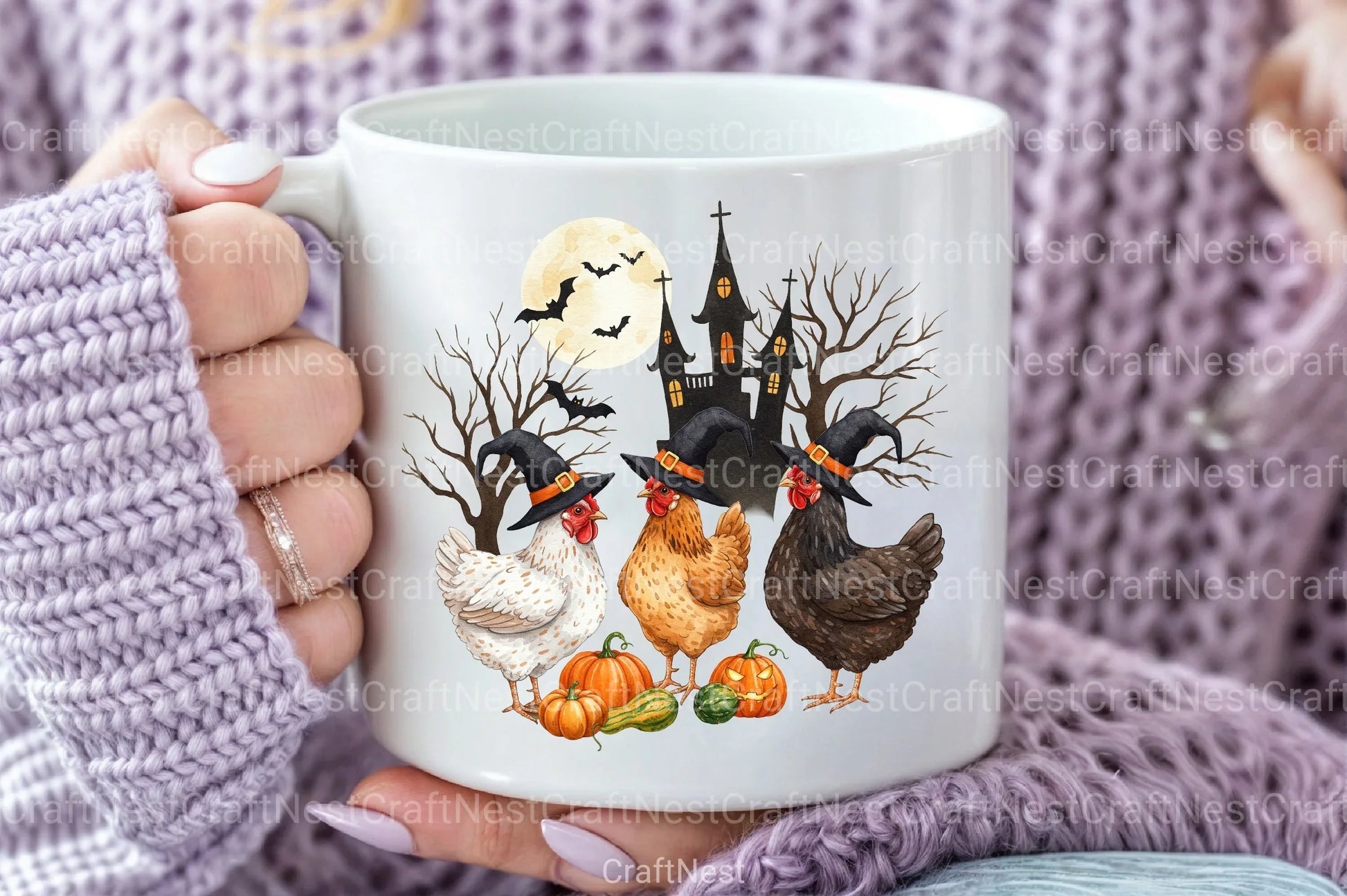 Spooky Chickens Halloween Clipart Bundle - CraftNest - Digital Crafting and Art