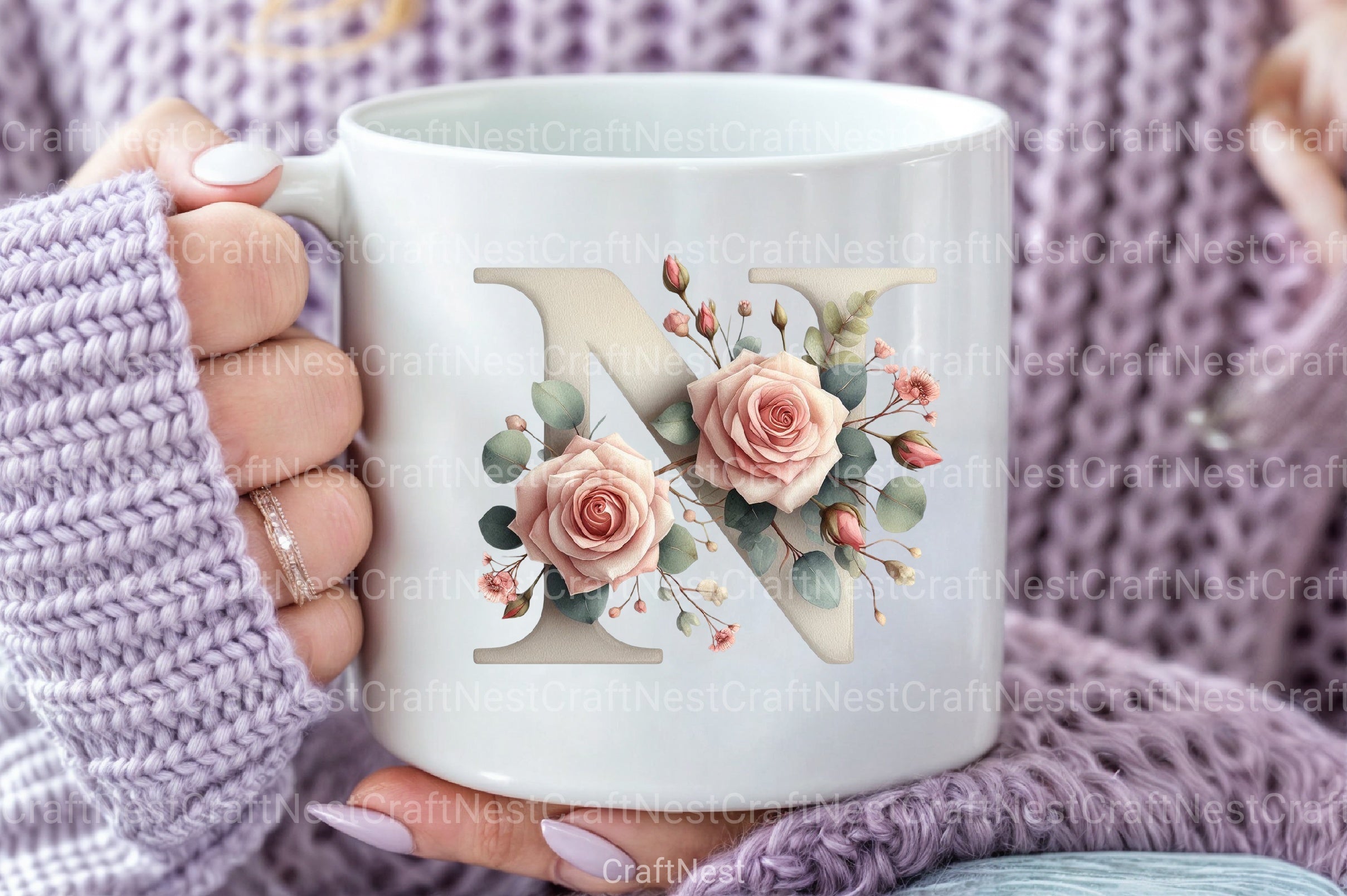 Floral Alphabet Clipart Bundle 15 - CraftNest - Digital Crafting and Art