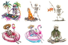 Spooky Summer Skeleton Clipart Bundle - CraftNest - Digital Crafting and Art
