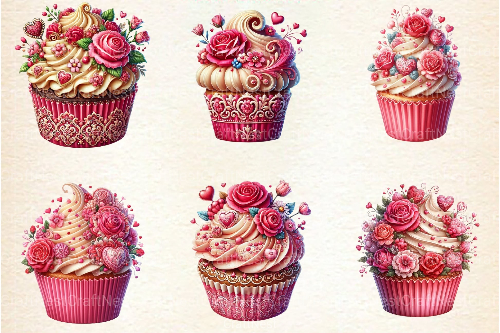 Valentine Cute Girl Clipart Bundle 4 - CraftNest - Digital Crafting and Art