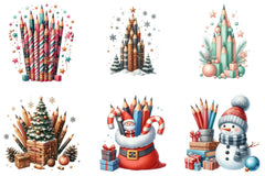 Christmas Pencil Tower Clipart Bundle - CraftNest - Digital Crafting and Art