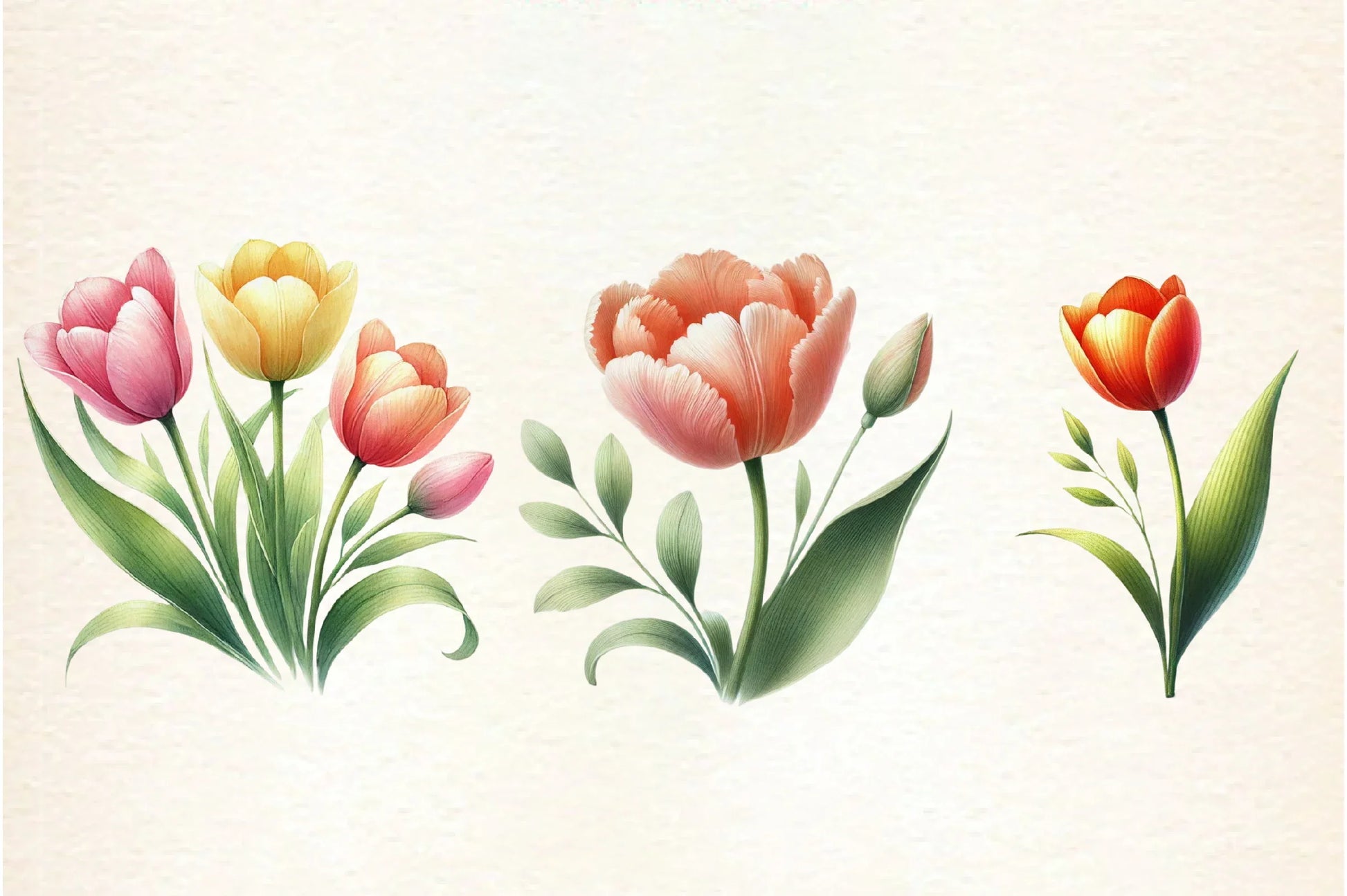 Spring Tulip Flower Clipart Bundle - CraftNest - Digital Crafting and Art