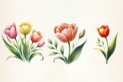 Spring Tulip Flower Clipart Bundle - CraftNest - Digital Crafting and Art